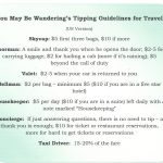 Today’s Travel Tip ~ Guidelines for Tipping